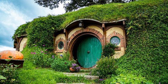 Ingång till en hobbits hus
