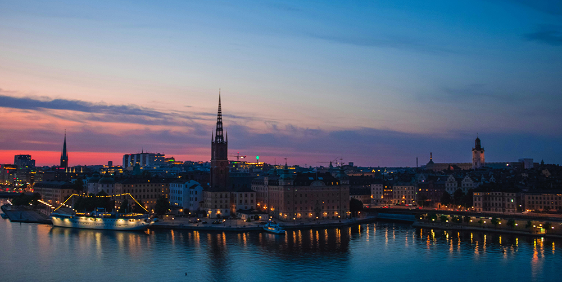 Stockholm during evening