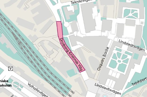 karta över Drottning Kristinas väg