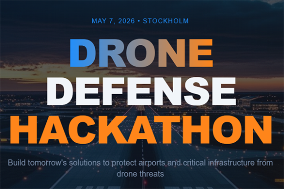 Drone Defense Hackathon in coloured letters