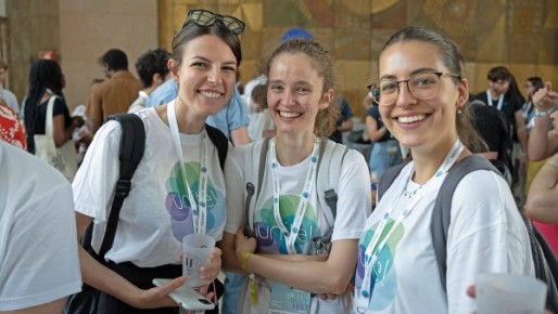 Doctoral students with Unite! merch