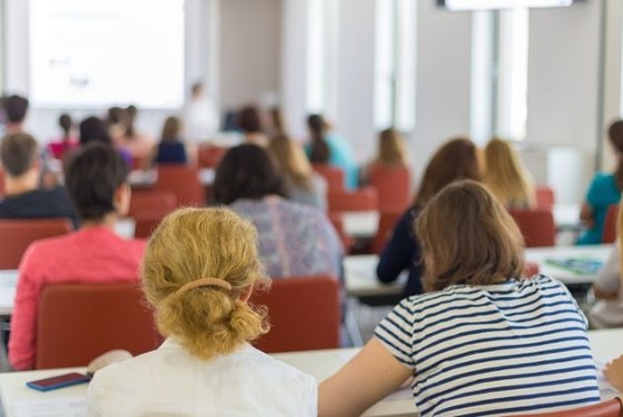 People sitting in a seminar room