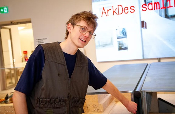Man in exhibition 