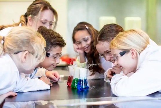 children experimenting